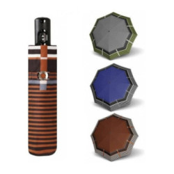 Zelený pruhovaný skladací plne automatický dámsky dáždnik Amiyah