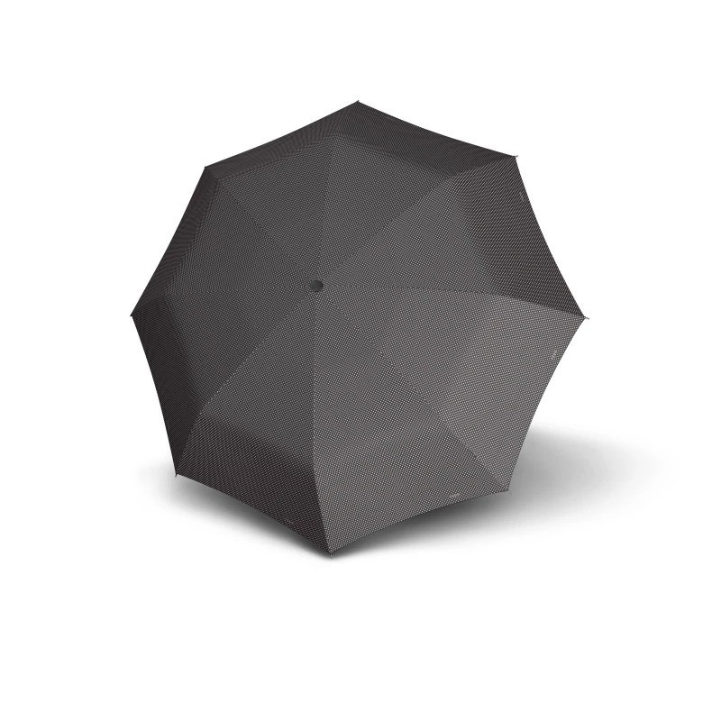 Čierny elegantný vystreľovací dámsky holový dáždnik s bodkami Verdana