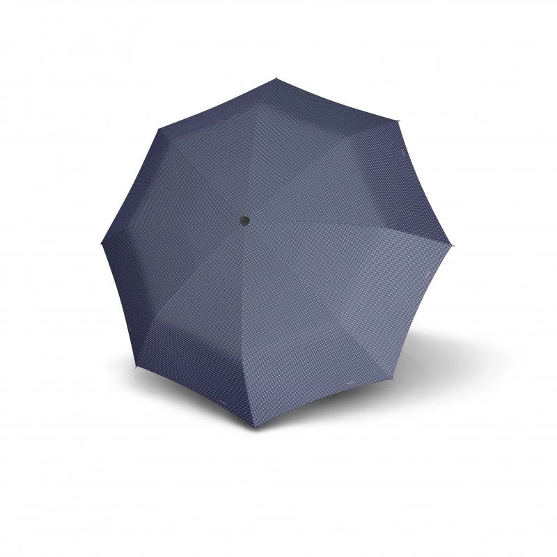 Modrý elegantný vystreľovací dámsky holový dáždnik s bodkami Verdana