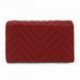 Červená klopnová dámská peněženka s kovovou ozdobou Tarquinia