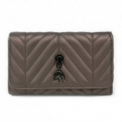 Bronzová klopnová dámska peňaženka s kovovou ozdobou Tarquinia