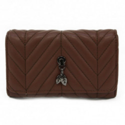 Hnedá klopnová dámska peňaženka s kovovou ozdobou Tarquinia