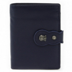 Tmavomodrá dámska stredná peňaženka so zápinkou Calma