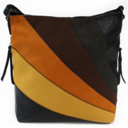 Čierna farebná dámska crossbody kabelka Cymba
