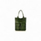 Tmavě zelená velká dámská kožená kabelka do ruky Ainsley