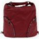 Červená dámská kabelka s kombinací batohu Devara