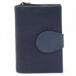 Tmavomodrá kožená dámska peňaženka so zápinkou Dingie