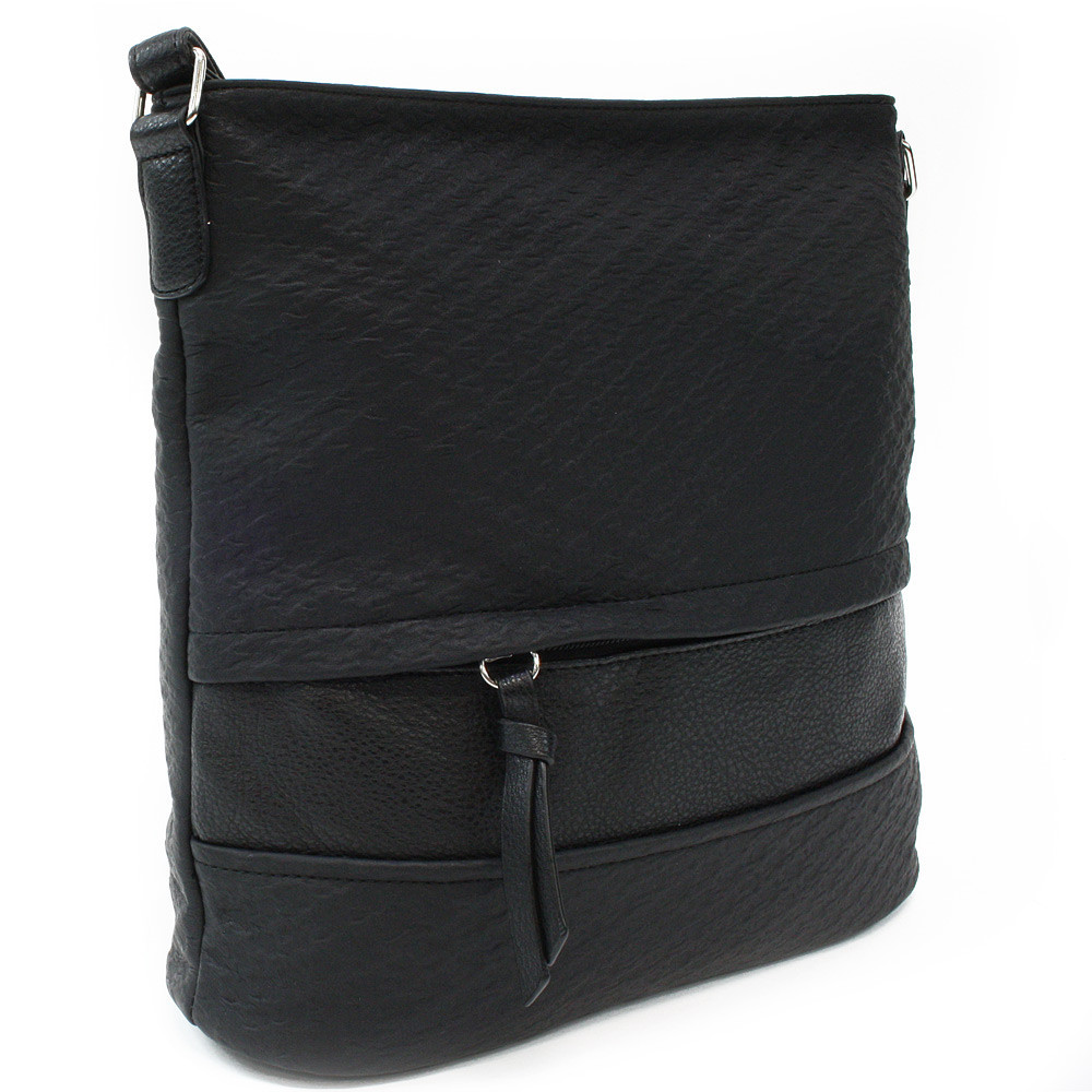 Černá dámská zipová crossbody kabelka Betuel