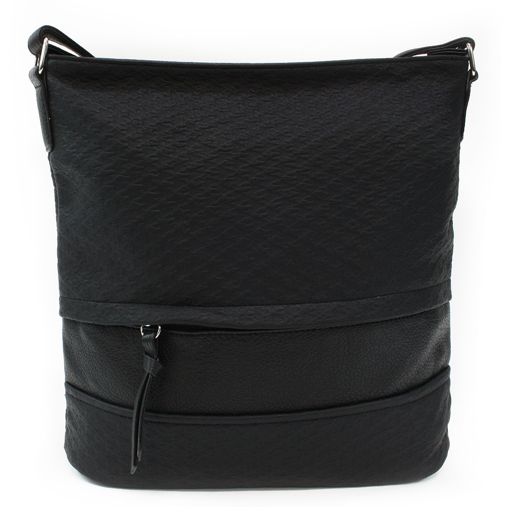 Černá dámská zipová crossbody kabelka Betuel