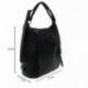 Černá dámská kabelka s kombinací batohu Anscom
