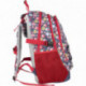 Modročervený zipový voděodolný školní batoh Shamer