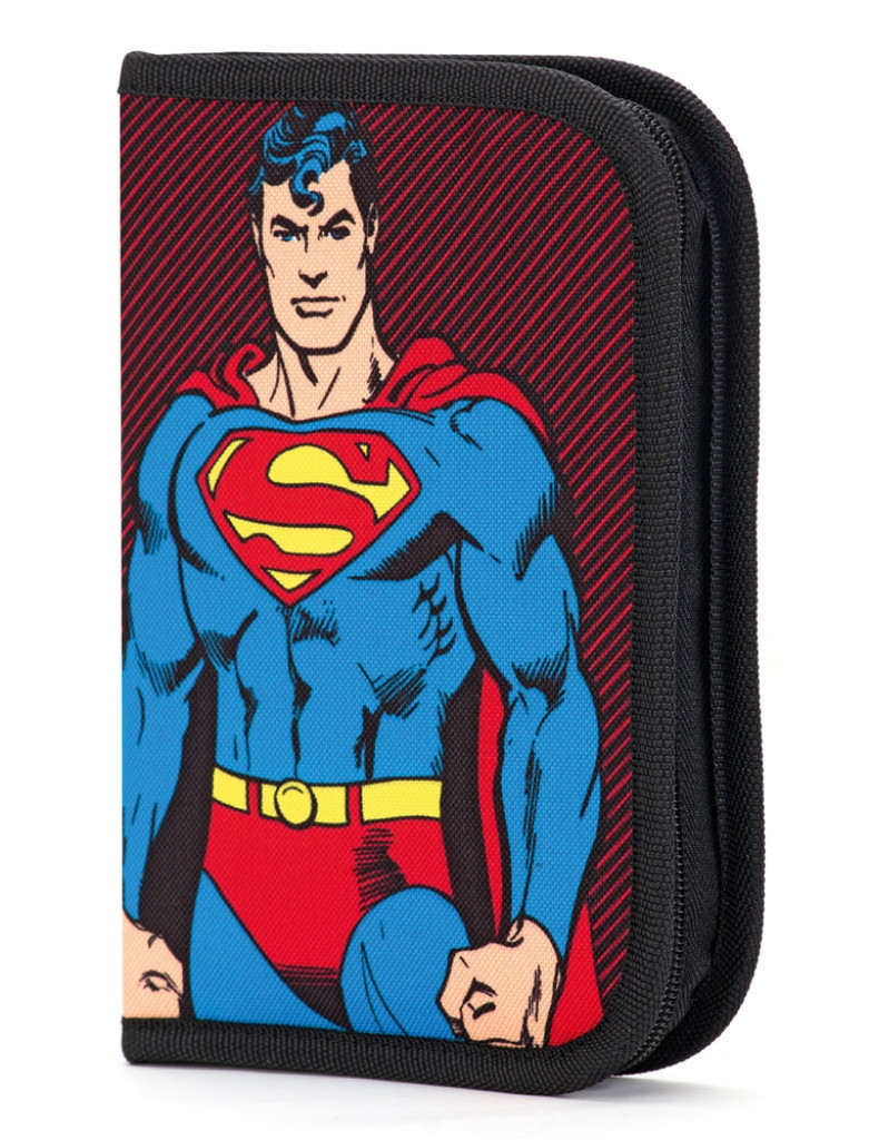 Zipsový školský peračník pre chlapcov s motívom ikonického komiksového hrdinu Superman