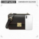 Hnědočerná obdélníková klopnová dámská crossbody kabelka Piperel
