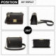 Hnědočerná obdélníková klopnová dámská crossbody kabelka Piperel