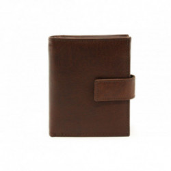 Tmavo hnedá dámska kožená peňaženka so zápinkou Bartlett