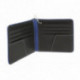 Modročerná pánská kožená peněženka s klipem Yahweh
