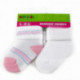 Růžové pruhované kojenecké froté ponožky Brigita - 6 - 12 měsíců