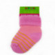 Růžové pruhované kojenecké dívčí froté ponožky Molly 0 - 6 měsíců