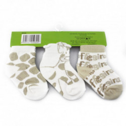 Béžové kojenecké ponožky Karina s obrázkem - 6 - 12 měsíců - 3 páry