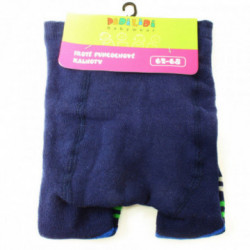 Tmavomodré pruhované chlapčenské froté pančuchy Marios - veľkosť - 62/68