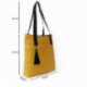 Žlutá dámská prošívaná shopper kabelka Aymery