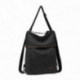 Černá dámská kabelka s kombinací batohu Matania