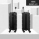 Černý cestovní kvalitní set kufrů 3 v 1 Brinley