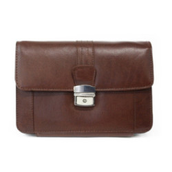 Hnedá pánska kožená etue so sklápacím registrom Zander