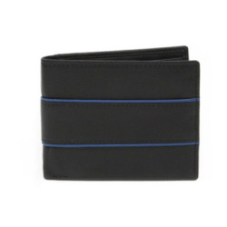Čiernomodrá kožená peňaženka – dokladovka Solbritt
