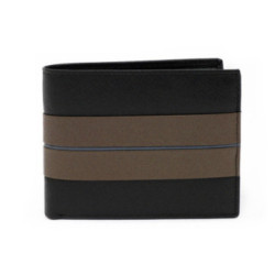 Hnědočerná kožená pánská peněženka 513-1331-60/82