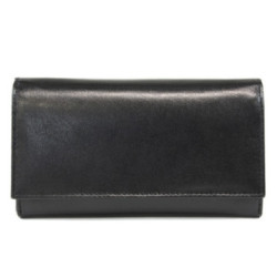 Čierna dámska kožená klopnová peňaženka Ingemar