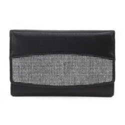 Čiernobiela dámska kožená rámová peňaženka Khloen