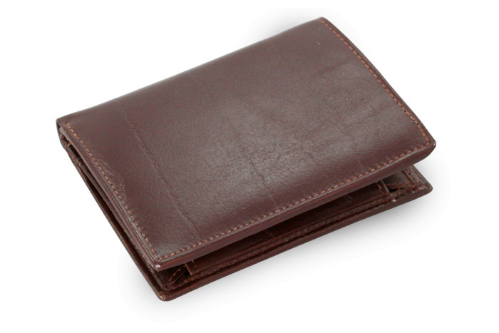 Tmavo hnedá pánska kožená peňaženka so zápinkou Everett
