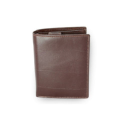 Tmavo hnedá pánska kožená peňaženka so zápinkou Everett