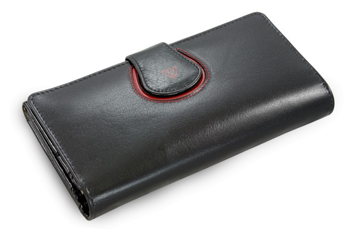 Čierna dámska kožená rámová peňaženka Lilah