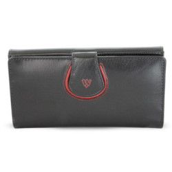 Čierna dámska kožená rámová peňaženka Lilah