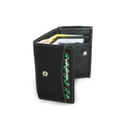 Čierna kožená mini peňaženka Athena