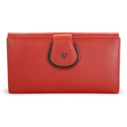 Červená dámska kožená rámová peňaženka Lilah
