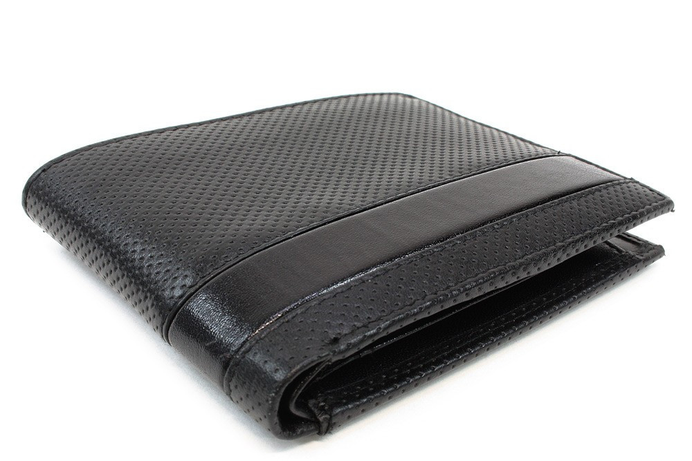 Čierna pánska kožená peňaženka Svante