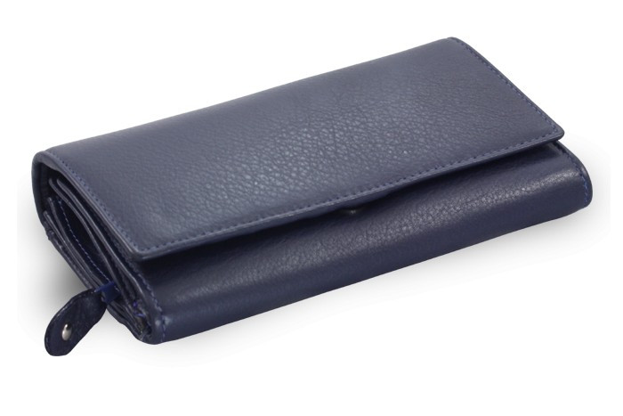 Modrá dámska kožená listová peňaženka Imogen