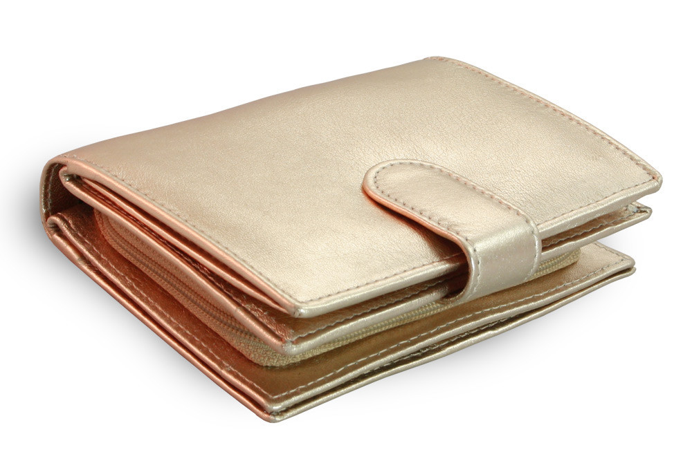 Zlatoružová dámska kožená peňaženka Kendall