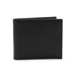 Čiernooranžová pánska kožená dolárovka s klipom Marit