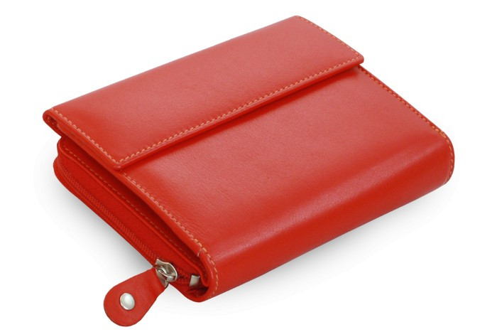 Červená dámska kožená peňaženka Sawyer