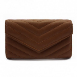 Hnedá veľká klopnová dámska peňaženka Terhi