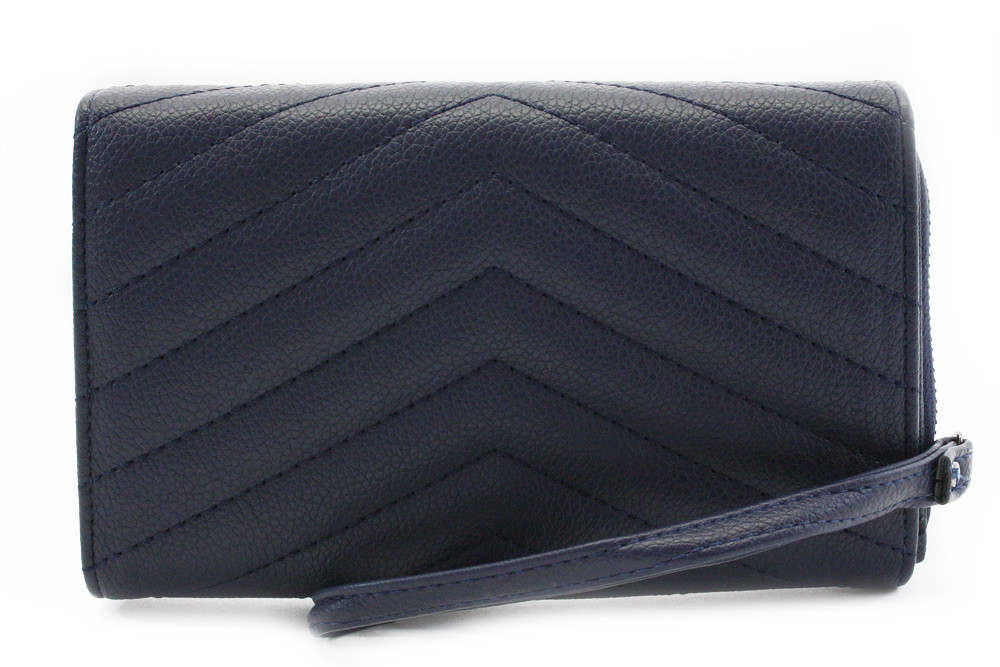 Tmavě modrá velká klopnová dámská peněženka Terhi