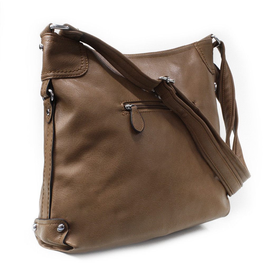 Světle hnědá moderní crossbody kabelka Abra