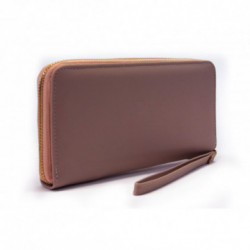 Tmavo ružová zipsová dlhá dámska peňaženka Kauko
