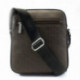 Tmavě hnědá pánská crossbody taška se vzorem Akseli