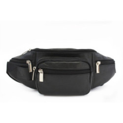 Čierna kožená ľadvinka Tienna