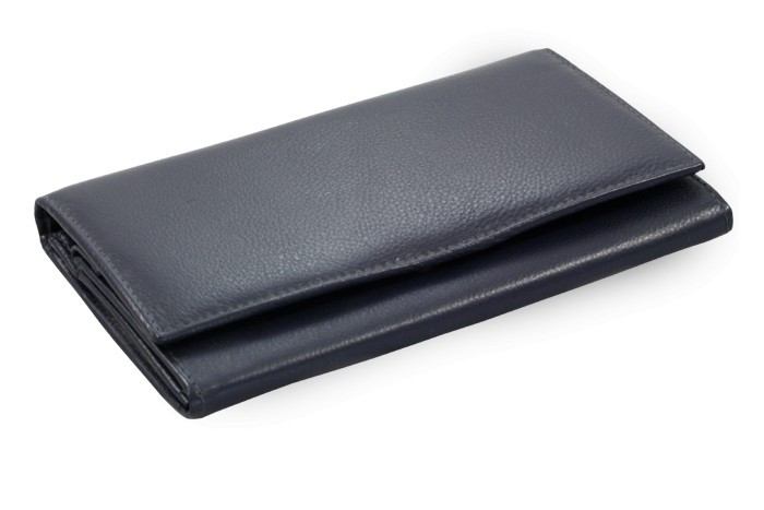 Modrá dámska kožená listová peňaženka Elizbeth